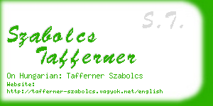szabolcs tafferner business card